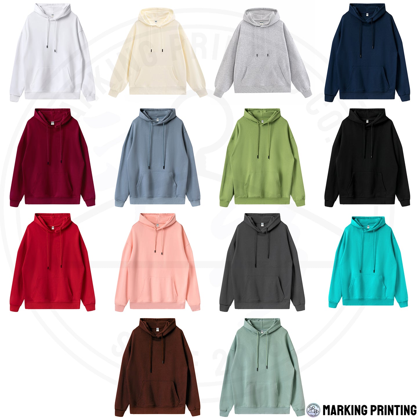 MT055 360g heavyweight drop shoulder hooded sweatshirt