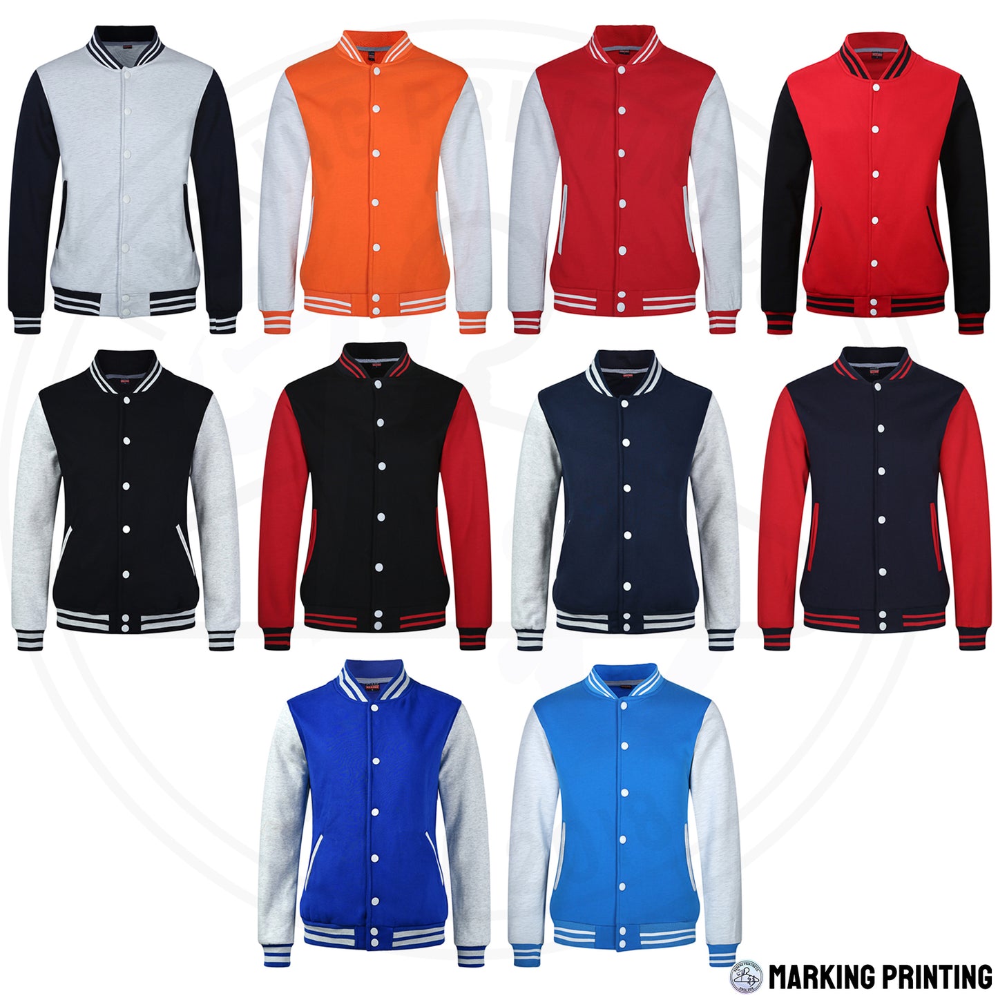 MT312 600g Heavy Button Baseball Jacket